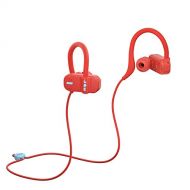 Jam JAM Live Fast Workout Earphones 30 ft. Bluetooth Range, IP67 Sweat Resistant Earbuds 3 Sizes Included, 12 Hour Battery Life, Hands-Free Calling Red