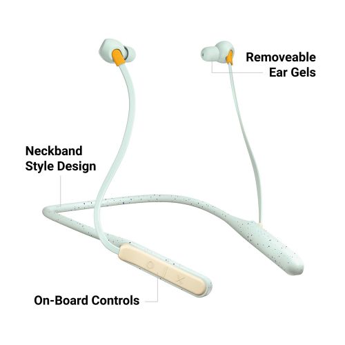  JAM Tune In Bluetooth Neckband Style Headphones 30 ft. Range, 12 Hour Playtime, Hands-Free Calling, Sweat and Rain Resisitant IPX4 Workout Earbuds Cream Soda: Electronics
