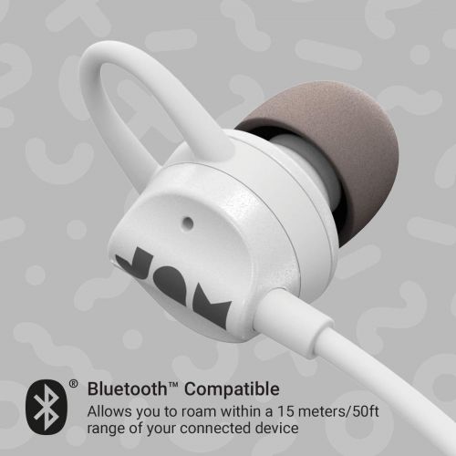  Jam Sweat Resistant Wireless Bluetooth Earbuds 6 Hour Playtime, Hands-Free Calling, Magnetic Cord Management, Lightweight Design JAM Live Loose Sport Headphones Gray