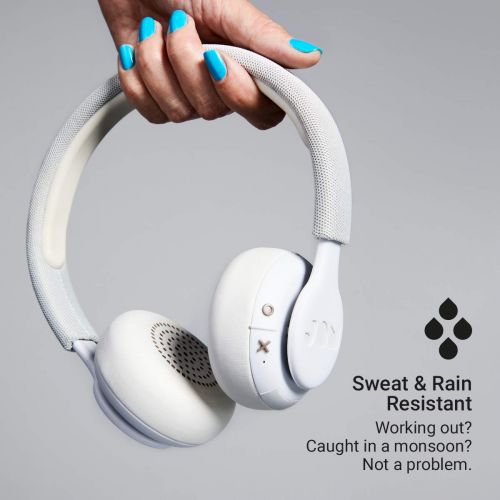  Jam Been There, On-Ear Bluetooth Headphones 14 Hour Playtime, Hands-Free Calling, Sweat and Rain Resistant IPX4 Rated, 50 ft. Range JAM Audio Gray