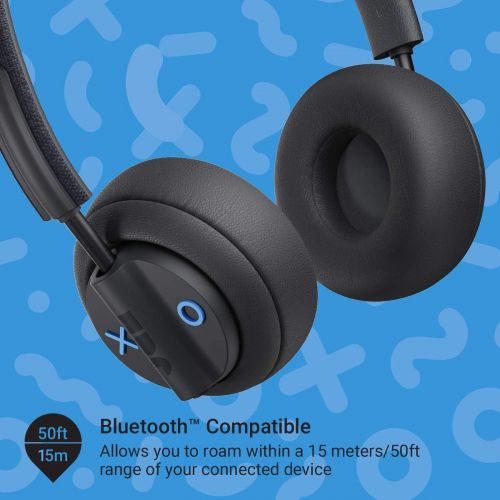  Jam Out There, Active Noise Cancelling On-Ear Bluetooth Headphones | 17 Hour Playtime, 50 ft. Range, Hands-Free Calling, Sweat and Rain Resistant IPX4 Rated | JAM Audio Gray