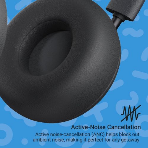  Jam Out There, Active Noise Cancelling On-Ear Bluetooth Headphones | 17 Hour Playtime, 50 ft. Range, Hands-Free Calling, Sweat and Rain Resistant IPX4 Rated | JAM Audio Gray