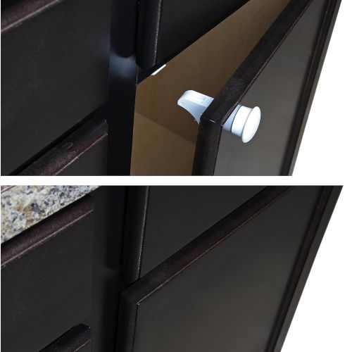  Jambini Magnetic Cabinet Locks - Child Safety Locks | Baby Proofing Cabinets System (8 Locks + 2 Key)