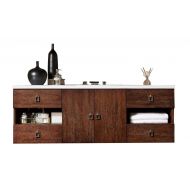 James Martin Vanities James Martin Sonoma 60 Single Vanity, Coffee Oak with 3 CM Shadow Gray Quartz Top