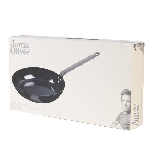  Jamie Oliver 552837 Get Inspired Grillpfanne, hitzebestandig, Carbonstahl, 24 cm, Schwarz