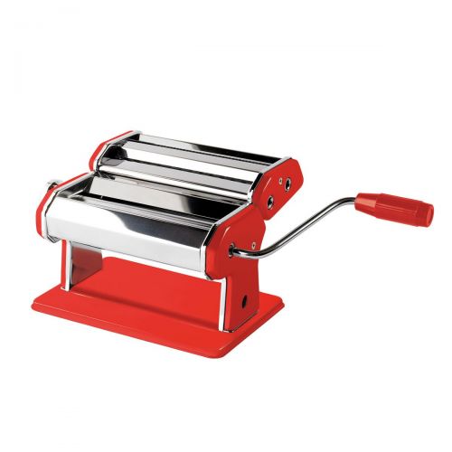  Jamie Oliver, 500964, Pasta Maker-Nudelmaschine, Edelstahl, Rot