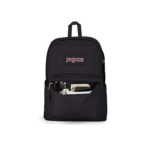  JanSport SuperBreak Plus Backpack with Padded 15-inch Laptop Sleeve and Integrated Bottle Pocket - Spacious and Durable Daypack for Work and Travel - Black