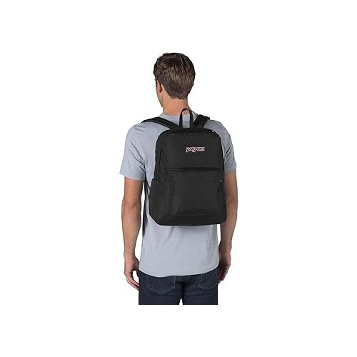  JanSport SuperBreak Plus Backpack with Padded 15-inch Laptop Sleeve and Integrated Bottle Pocket - Spacious and Durable Daypack for Work and Travel - Black