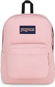 JanSport Superbreak Backpack - Durable, Lightweight Premium Backpack, Misty Rose