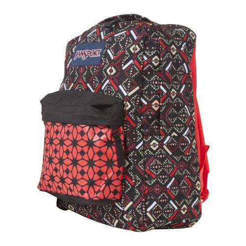  JanSport T501 Superbreak Backpack - Coral Dusk Tribal Mosiac