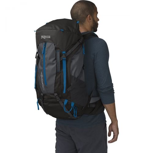  JanSport Klamath 55 Hiking Daypack - Designed For Any Backpacking Adventure | Forge Grey/Moroccan Deep