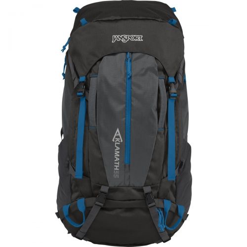  JanSport Klamath 55 Hiking Daypack - Designed For Any Backpacking Adventure | Forge Grey/Moroccan Deep