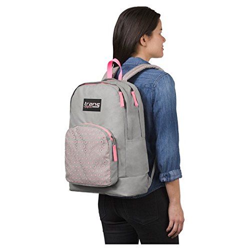  Trans by JanSport Overt 17.5 Laser Lace Backpack - Gray/Pink