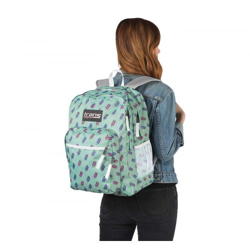  Trans by JanSport 17 SuperMax Backpack - Brook Green Brain Freeze