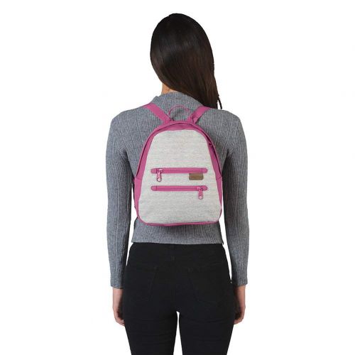  JanSport Half Pint FX 2 Mini Backpack - Ideal Day Bag for Travel & Sightseeing | Magenta Haze Mix Wavy Twill