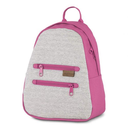  JanSport Half Pint FX 2 Mini Backpack - Ideal Day Bag for Travel & Sightseeing | Magenta Haze Mix Wavy Twill