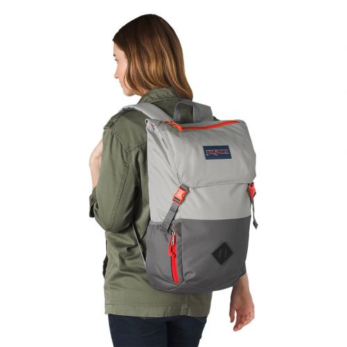  JanSport Pike Backpack - Bayonet Grey/Inca Orange