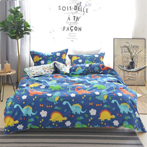  Jane yre Cartoon Dinosaur Bedding Set,Duvet Cover Sets Dinosaur Queen Boys 100 Cotton 3 Piece Kids Bedding Cover Sets,Luxury Duvet Cover Set Modern Soft Full Size Forest Duvet Cove