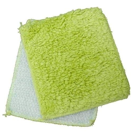  Janey Lynn Designs Lime Green Shrubbies 5 x 6 Cotton & Nylon Washcloth