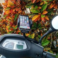 JangGun Store 360degree Rotation Motorcycle Holder Stand Mount Bracket for Mobile Phone PDA GPS Navigation Rearview Mirror Mount Holder #0816