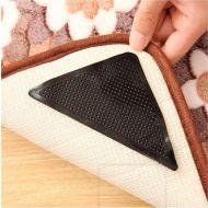 Janice life Rug Grippers Carpet Rubber Anti-skid Pad with Triangle Black Strong Sticky Rug Double Sided Tape (black, 16)