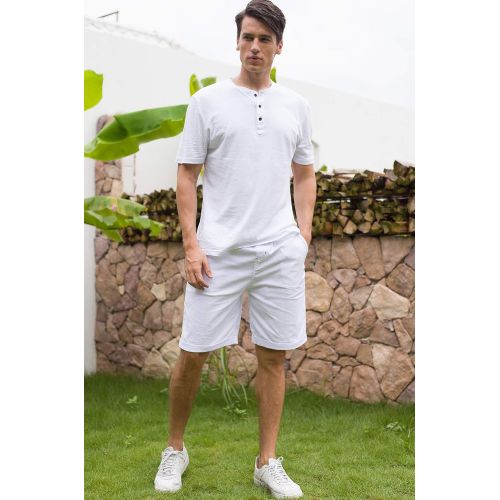  [아마존 핫딜] [아마존핫딜]Janmid Mens Linen Casual Classic Fit Short