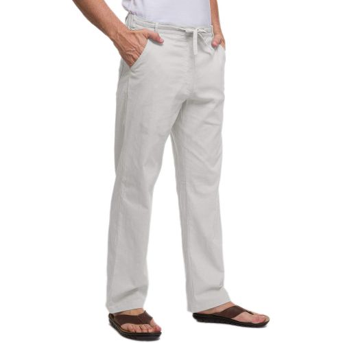  [아마존 핫딜] [아마존핫딜]Janmid Men Casual Beach Trousers Linen Summer Pants