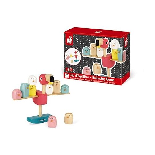  Janod Zigolos Wooden Balancing Game - Flamingo - Ages 3+ - J08230