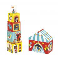 Janod MultiKub Circus Stacker with Figures