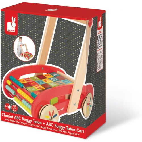  Janod ABC Walking Trolley with Blocks