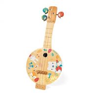 [아마존베스트]Janod Pure Banjo - Wooden Mini Guitar Musical Instrument  Classic Early Learning Toy  Encourages Musical Stimulation  Develops Fine Motor Skills - Ages 3+ Years