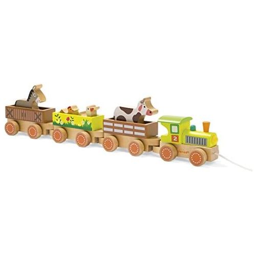  Janod Story Train Set Barnyard Baby Train