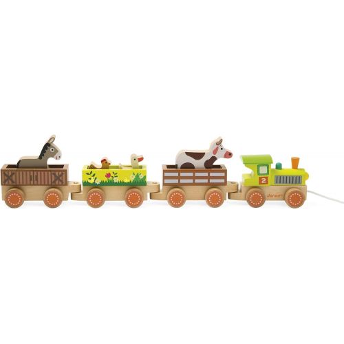  Janod Story Train Set Barnyard Baby Train