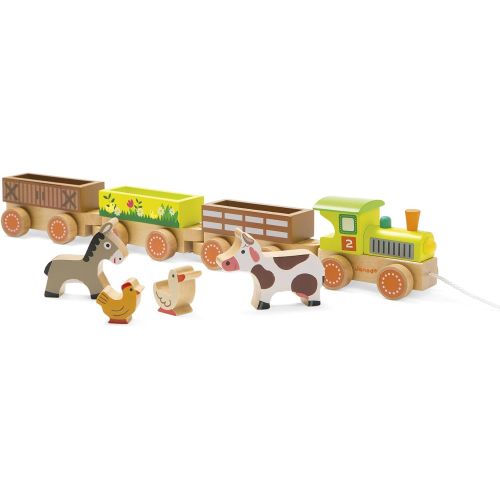  Janod Story Train Set Barnyard Baby Train