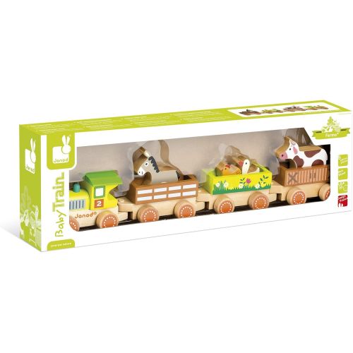  Janod Story Train Set Barnyard Baby Train