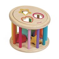 Janod I Wood Shape Sorter Drum, Mixed