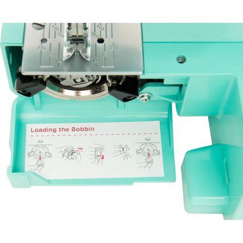  Janome Arctic Crystal Easy-to-Use Sewing Machine with Interior Metal Frame, Bobbin Diagram, Tutorial Videos, Made with Beginners in Mind!