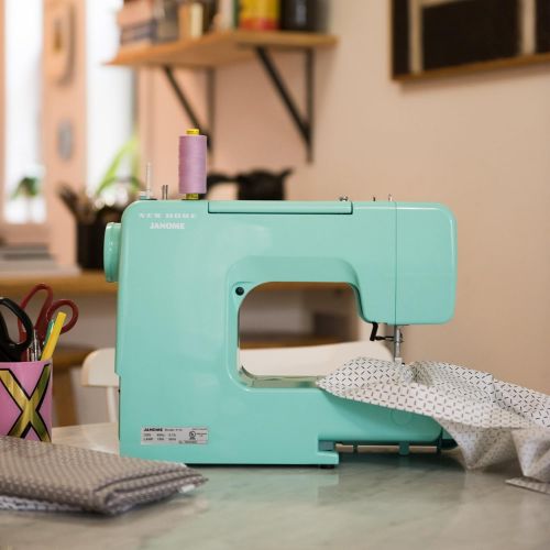  Janome Arctic Crystal Easy-to-Use Sewing Machine with Interior Metal Frame, Bobbin Diagram, Tutorial Videos, Made with Beginners in Mind!