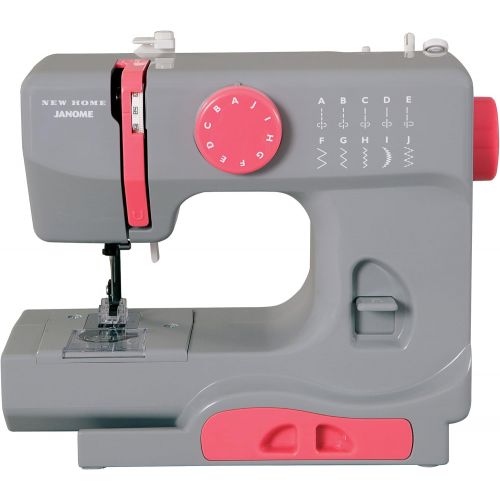  Janome Graceful Gray Basic, Easy-to-Use, 10-Stitch Portable, Compact Sewing Machine with Free Arm only 5 pounds