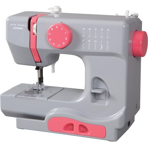  Janome Graceful Gray Basic, Easy-to-Use, 10-Stitch Portable, Compact Sewing Machine with Free Arm only 5 pounds