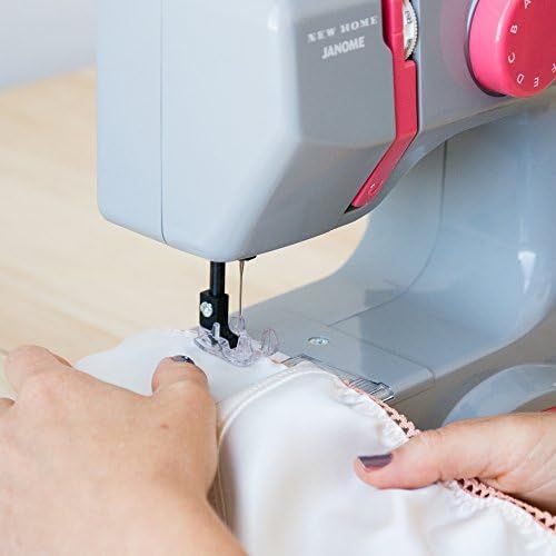  Janome Graceful Gray Basic, Easy-to-Use, 10-Stitch Portable, Compact Sewing Machine with Free Arm only 5 pounds