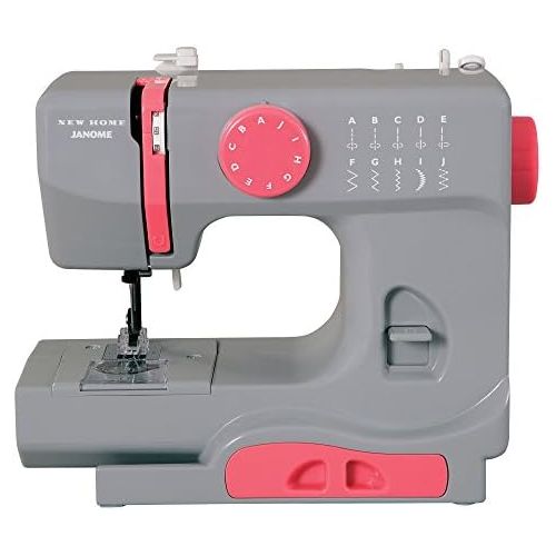  Janome Graceful Gray Basic, Easy-to-Use, 10-Stitch Portable, Compact Sewing Machine with Free Arm only 5 pounds