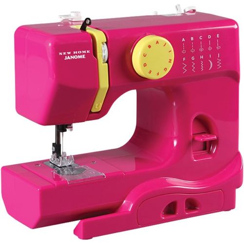  Janome Fastlane Fuschia Basic, Easy-to-Use, 10-Stitch Portable, Compact Sewing Machine with Free Arm only 5 pounds