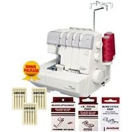 Janome MyLock 634D Overlock Serger, with Self Threading Lower Looper, Differential Feed, 2 needle, 234 Thread Overlock Stitching with FREE BONUS PACKAGE!