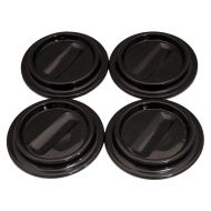 Jansen Black Lucite Piano Caster Cups Set of 4 for Upright Pianos