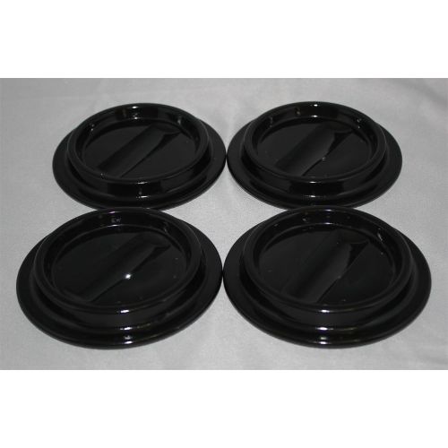  Jansen Black Lucite Piano Caster Cups Set of 4 for Upright Pianos