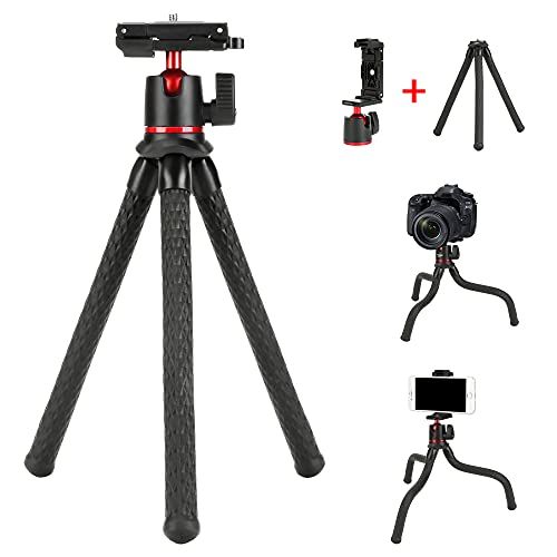  Jansite Camera Flexible Tripod Smartphone Cell Phone Tripod Stand for iPhone 11 Pro Max XS Max X 8 7 Samsung Canon Nikon Sony Cameras