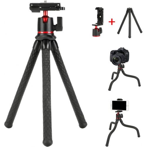  Jansite Camera Flexible Tripod Smartphone Cell Phone Tripod Stand for iPhone 11 Pro Max XS Max X 8 7 Samsung Canon Nikon Sony Cameras