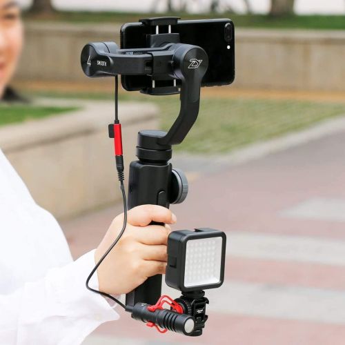  Jansite Triple Cold Shoe Mount Extension Bracket,Microphone LED Video Light Stand Rig Mount Plate Adapter for Zhiyun Smooth 4 Q for DJI OSMO Mobile 2 Feiyu Vimble 2 Gimbal Stabilizer