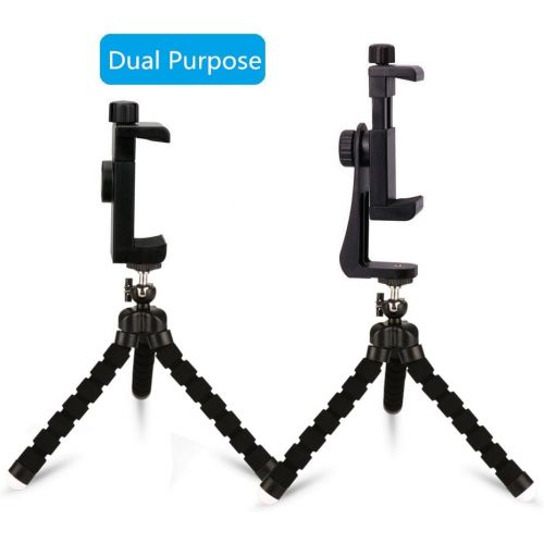  [아마존베스트]Jansite Phone Tripod Mount for iPhone with Remote 360° Rotation Smartphone Holder Phone Adapter Clip Compatible with iPhone 11 Pro Xs Max XR X 8 7 6 6s Plus Samsung Nexus